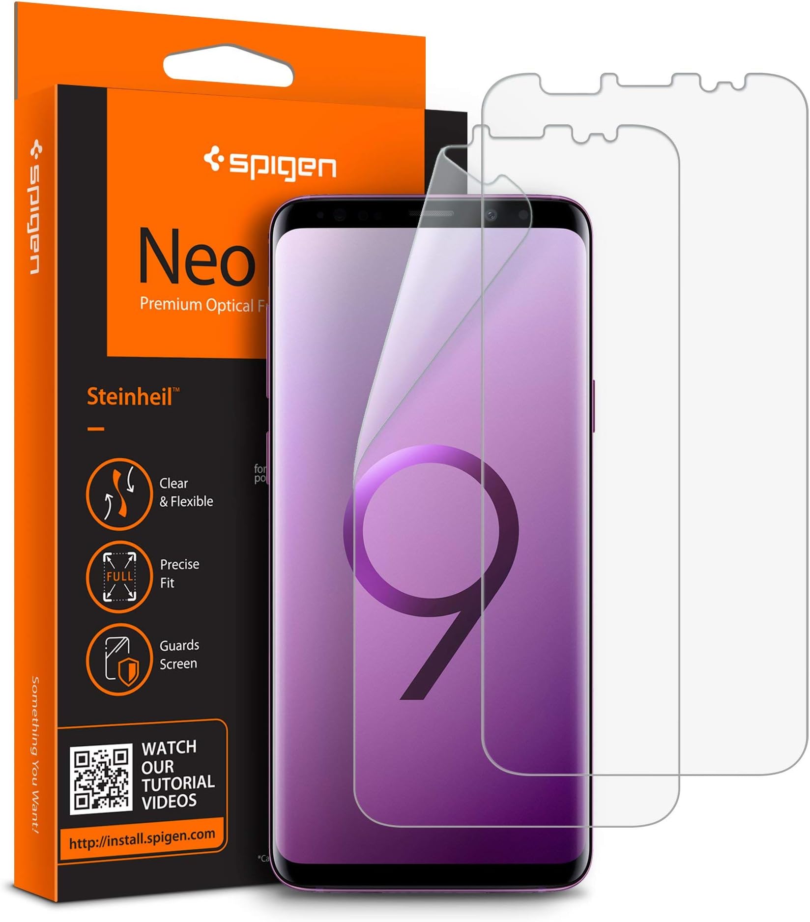 Spigen Neo Flex Screen Guard for Samsung Galaxy S9 Plus/Galaxy S9+ (Case Friendly/Front 2) 593FL22902
