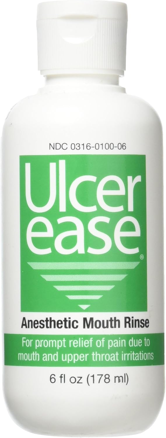 Ulcer Ease Anesthetic Mouth Rinse, 6 oz Bottle: Health & Personal Care