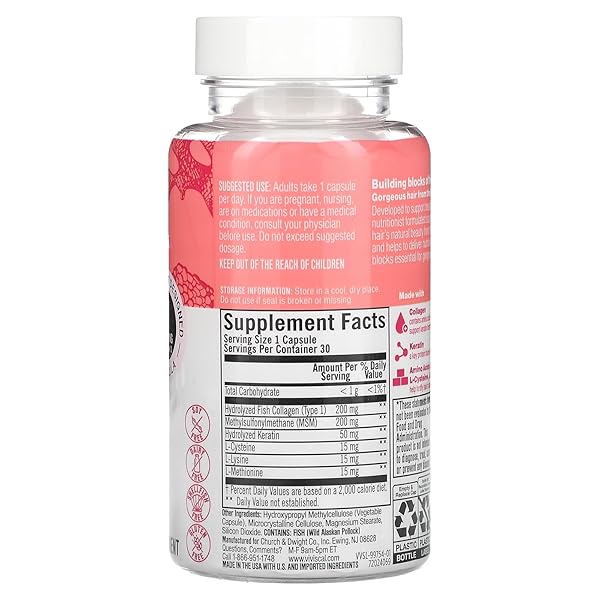 VIVISCAL HAIR SUPPLEMENT – NUTRIENT BLEND FOR FORTIFYING HAIR’S NATURAL BEAUTY AND KERATIN FORMATION, 30CT – 1 MONTH SUPPLY