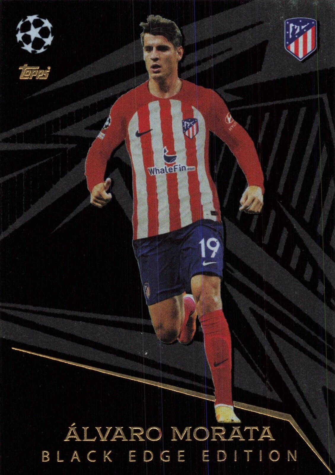 Topps Match Attax 2023 2024 Alvaro Morata Black Edge Edition Card #495