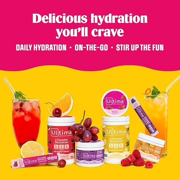 ULTIMA REPLENISHER DAILY ELECTROLYTE POWDER – ORIGINAL VARIETY PACK, 20 STICKPACKS – ZERO SUGAR HYDRATION PACKETS WITH 6 ELECTROLYTES AND MINERALS – SUGAR FREE, PLANT BASED & KETO FRIENDLY​ DRINK MIX