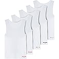 True Religion Lightweight Tank Tops for Men, 5 Pack Classic Ribbed Cotton Mens Undershirts