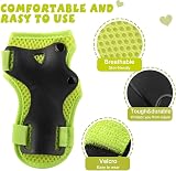 Heatigo Kids Protective Gear Set 6PCS Wrist Knee Elbow Pads Green view 3