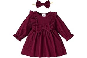 Mioglrie Baby Girl Dress Toddler Girls' Dresses 3 6 9 12 18 24 Months 2t 3t Girls Clothes Fall Winter Outfits
