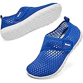 Racqua Boys Girls Water Shoes Kids Barefoot Lightweight Beach Socks Quick Dry Pool Breathable Swimming Youth Shoes Blue Big Kid 2