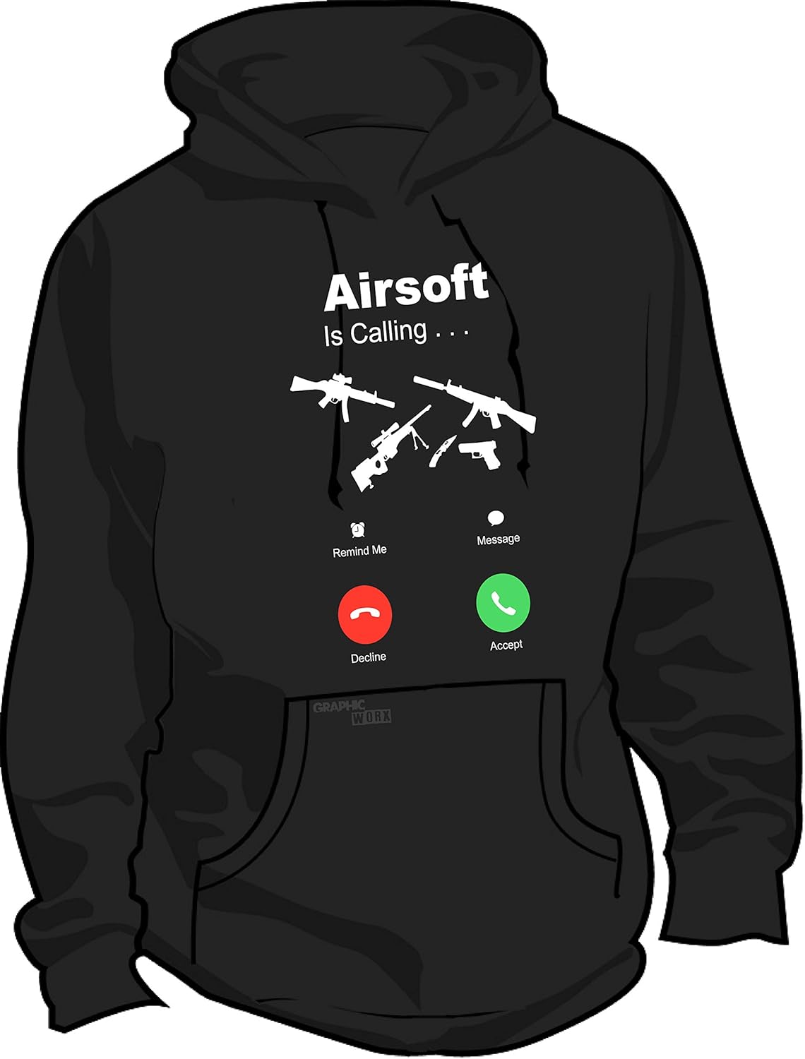 Airsoft is Calling Hoodie Amazon.co.uk Clothing