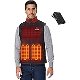 ORORO [Upgraded Battery] Men's Heated Vest, Up to 13.5 Hours of Warmth, Heating Vest with Heated Collar