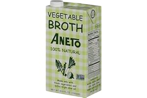 Aneto 100% Natural Vegetable Broth | 34 fluid ounce - 1 Pack | Made in Spain | Whole Ingredients | Gluten Free |