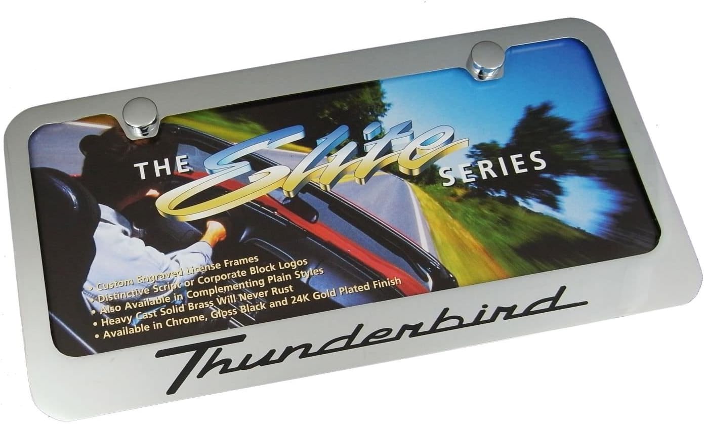 Ford Thunderbird Chrome Metal License Plate Frame