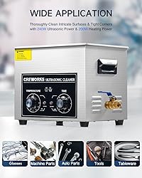 CREWORKS 10L Ultrasound Cleaning Machine with