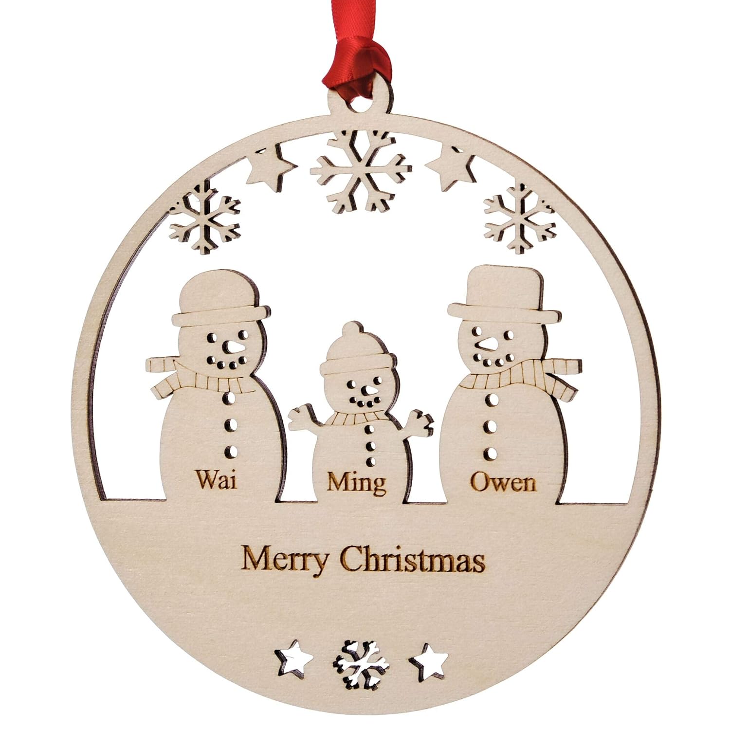 Alphabet Barn Personalised Christmas Tree Decoration Snowman