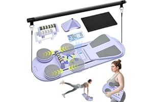 TAXRATINER Pilates Reformer Set, Pilates Board, Multi-Purpose Foldable Pilate Reformer Board for Home, 6 in 1 Pilate Sliding Board for Women and Men