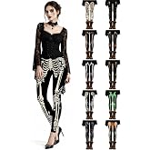 XINJUJILYLYM Women Halloween Leggings Skeleton Print High Waisted Tights Soft Stretch Workout Yoga Pants Fall Costumes