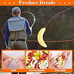CustomyLife 200pcs 20mm False Bread Worm for
