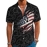 Hawaiian Shirts for Men Short Sleeve Casual Novelty Printed Hawaiian Shirt Button Down Aloha Shirts