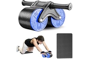 EPHESPORT Auto Rebound Abdominal Exercise Roller - Ultimate Exercise Wheels for Abs, New 2023 Design, Comfort Grip, Ideal for Home Gym Core Strength Workouts