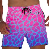 Tucann Men's Trunks 5" Compression Liner Quick Dry Chlorine Resistant | Zipper Pocket - 4 Way Stretch Faded Swim Shorts for Men