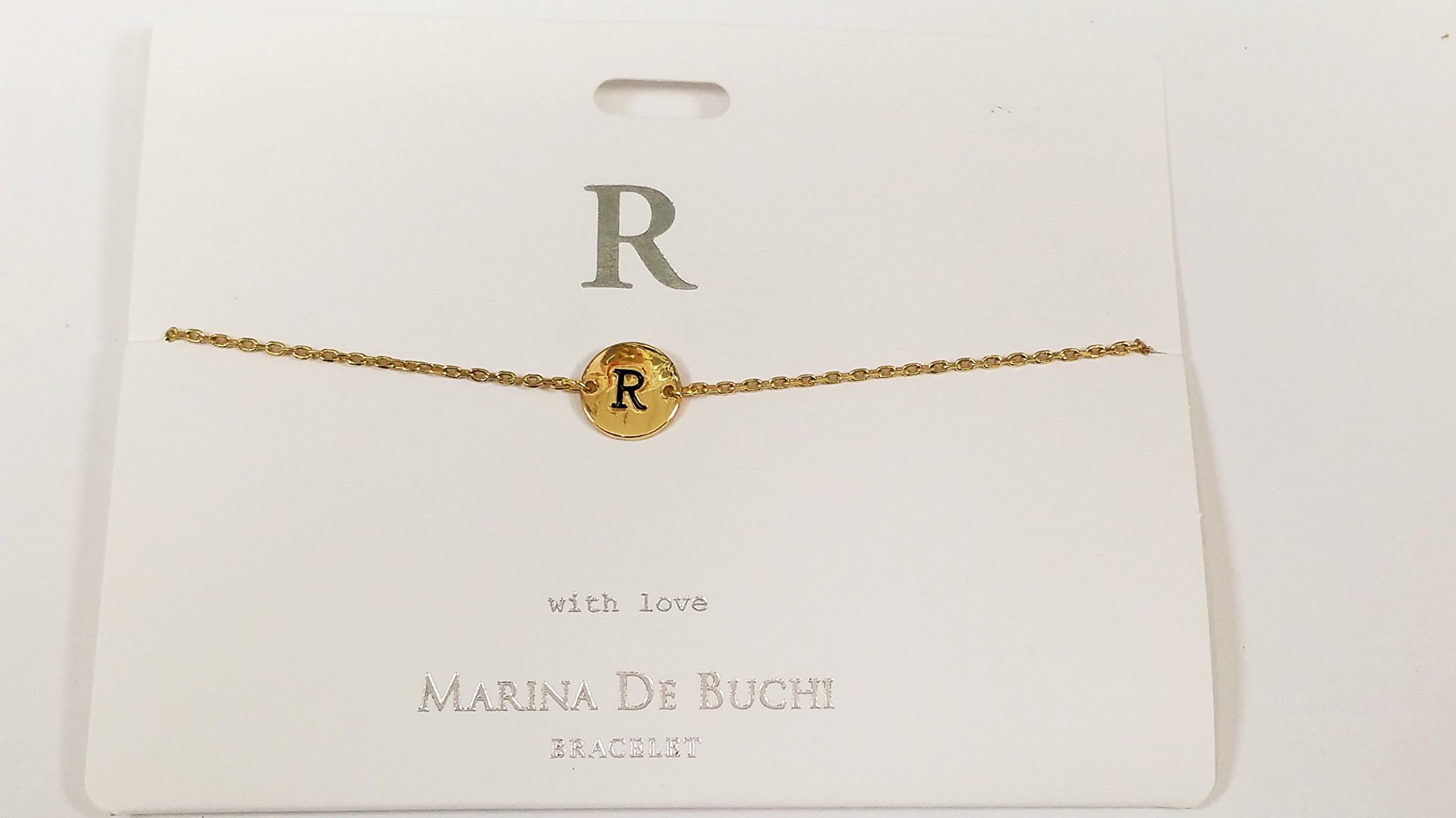 R Initial Marina De Buchi Bracelet Gold Plated By Sterling Effectz