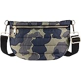 Bum Bags for Women Crossbody Quilted Crossbody Bags Fanny Packs Puffer Belt Sling Purse for Women