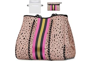 IBFUN Neoprene Bag, Large Multipurpose Beach Bag Neoprene Tote Bag with Inner Pocket for Women/Pool