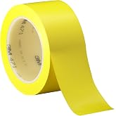 3M Vinyl Tape 471, 2 in x 36 yd, Yellow, 1 Roll, Yellow Floor Tape, Paint Alternative for Floor Marking, Social Distancing, Color Coding, Safety Marking