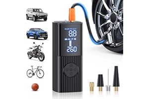 HAFULOKY Tire Inflator Portable Air Compressor, 180PSI & 25000mAh Portable Air Compressor with Accurate Pressure Gauge, 3X Faster Inflation Cordless Air Pump