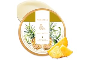 Pineapple Body Butter with Natural Shea Butter, Body Moisturizer for Dry Skin, Body Care for Women-Deep Moisturizing and Soft