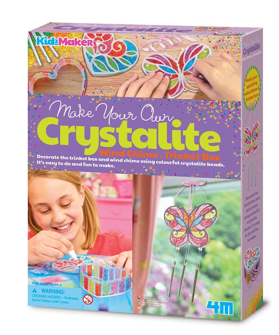 4M 404729 Crystalite Wind Chime and Trinket Box Craft Kit, Multi-Colour