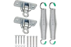 Butizone Porch Swing Hanging Kit, Heavy Duty Swing Hangers and Springs for Ceiling Mount Porch Swings and Hammock Chairs, 700 Lbs. Capacity, Set of 2