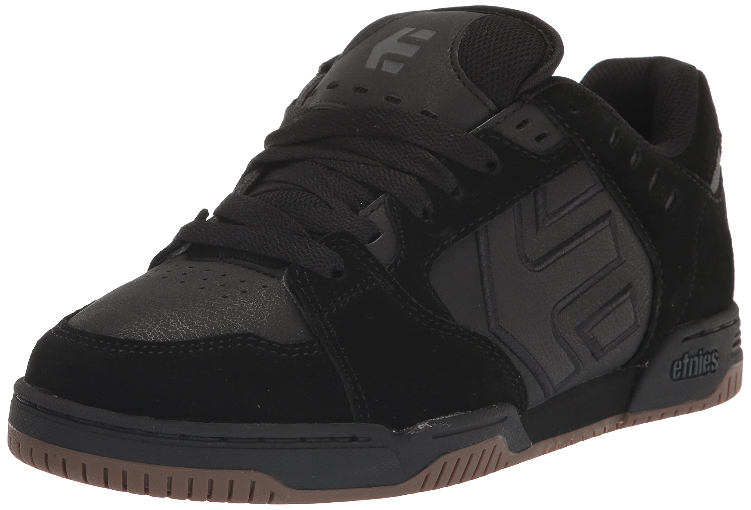 Etnies Men’s Faze Low Top Puff Skate Shoe, Black/Black/Gum, 7