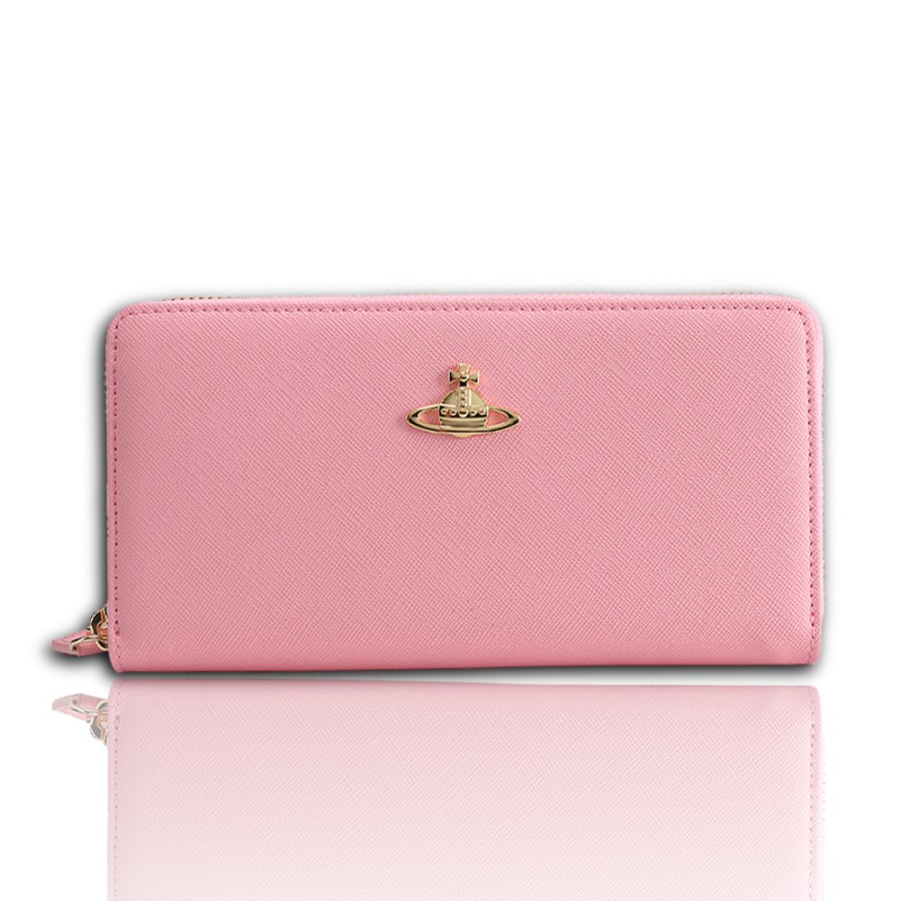 ヴィヴィアンウエストウッド ピンク 財布 ピンク レディース Pink ラウンドファスナー長財布 Westwood ピンク B07dnn57q7 Vivienne ゴールド金具 並行輸入品 財布 即納 Rumble Media