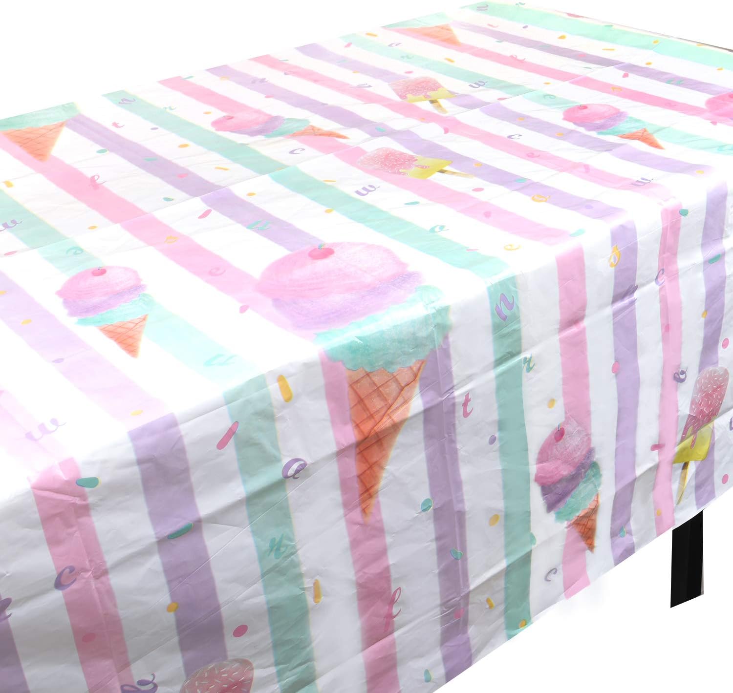 WERNNSAI Ice Cream Party Table Cover - Image 5