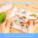AUAUY Beginner Crochet Kit Animal Starter Set with Video Tutorials view 3