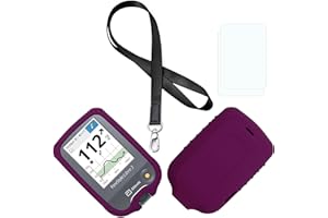 SNK (Purple) Premium Silicone Case (Lanyard + TPU Screen Protector) for Freestyle Libre 3 & Freestyle Libre 2
