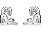 LEECCI Turquoise/Moonstone/Axolotl Earrings 925 Sterling Silver Madam Angel/Moonstone/Animal Jewelry Gifts for Women Birthday