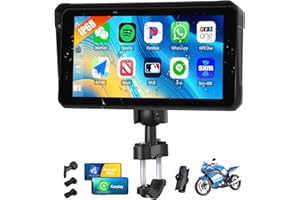 SIXWIN Wireless Motorcycle CarPlay Android Auto 6 Inch Car Play Moto Support Tyre Pressure Monitoring Bluetooth IP68 Waterproof for Motorbike GPS Navigation,Siri,Google Assistant