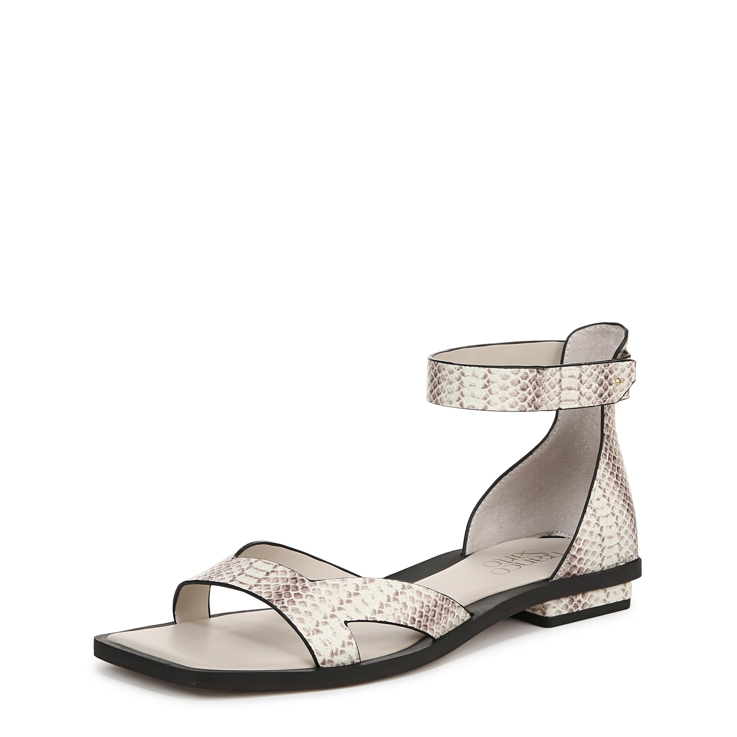 Franco Sarto Womens Elisa Flat Sandal Roccia Grey 11 M