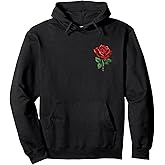 Red Rose Graphic Pullover Hoodie
