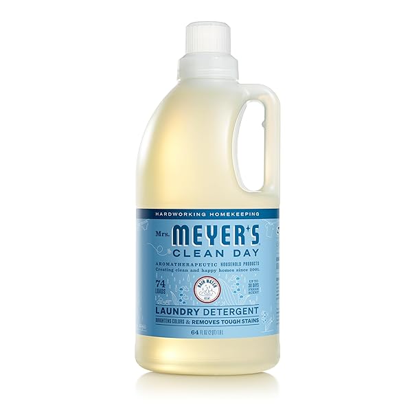 MRS. MEYER’S CLEAN DAY LAUNDRY DETERGENT, RAIN WATER SCENT, 64 OUNCE BOTTLE