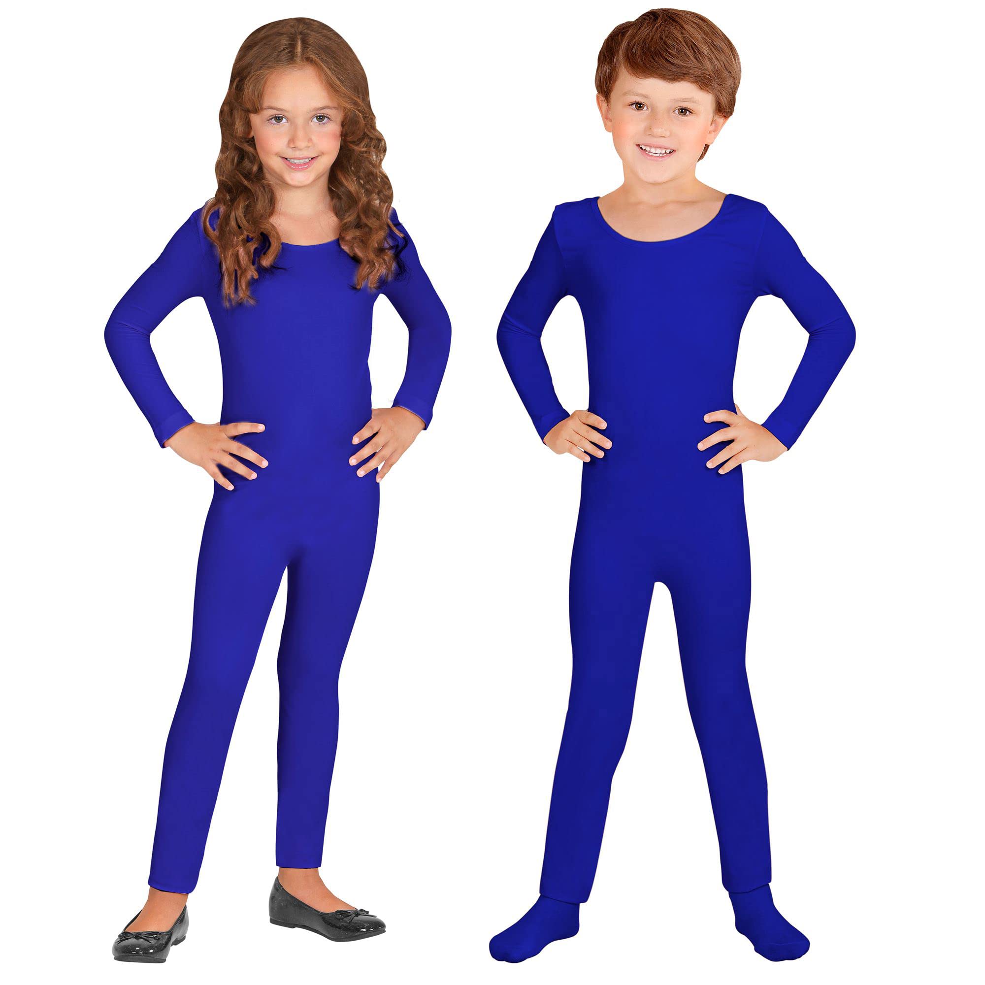 Widmann Child Unisex BLUE BODYSUIT for Gymnast Dancer Ballet Fancy Dress 116 cm - 128 cm — image 1