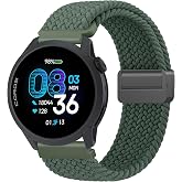 Amzpas Magnetic Braided Strap for COROS PACE 4 / PACE 3 / Pro/APEX 2 Pro/APEX Pro/APEX 46mm, 22mm Soft Nylon Sport WristBand Compatible with ACoros Pace 4/3 Watch Women Men