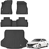 Floor Mats for 2020-2025 Nissan Sentra with Cargo Liner All Weather TPE Protection Floor Liners Full Set with Trunk Mat for 2025 Nissan Sentra Accessories