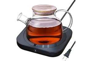 BAKEWAY Coffee Mug Warmer - Coffee Cup Warmer for Desk Auto Shut Off & 3 Temperature Settings Electric Heating Plate Coffee Warmer for Beverage, Tea, Milk, Candle Wax