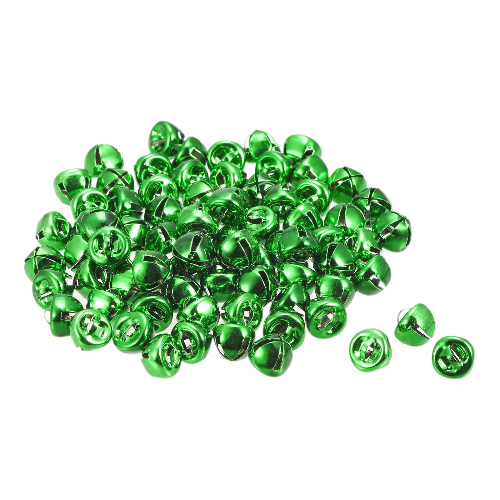 Photo 1 of uxcell Jingle Bells, 3/8"(10mm) 120pcs Small Bells for Crafts DIY Christmas, Holiday Decoration, Musical Party, Home, Festival, Wedding, Green