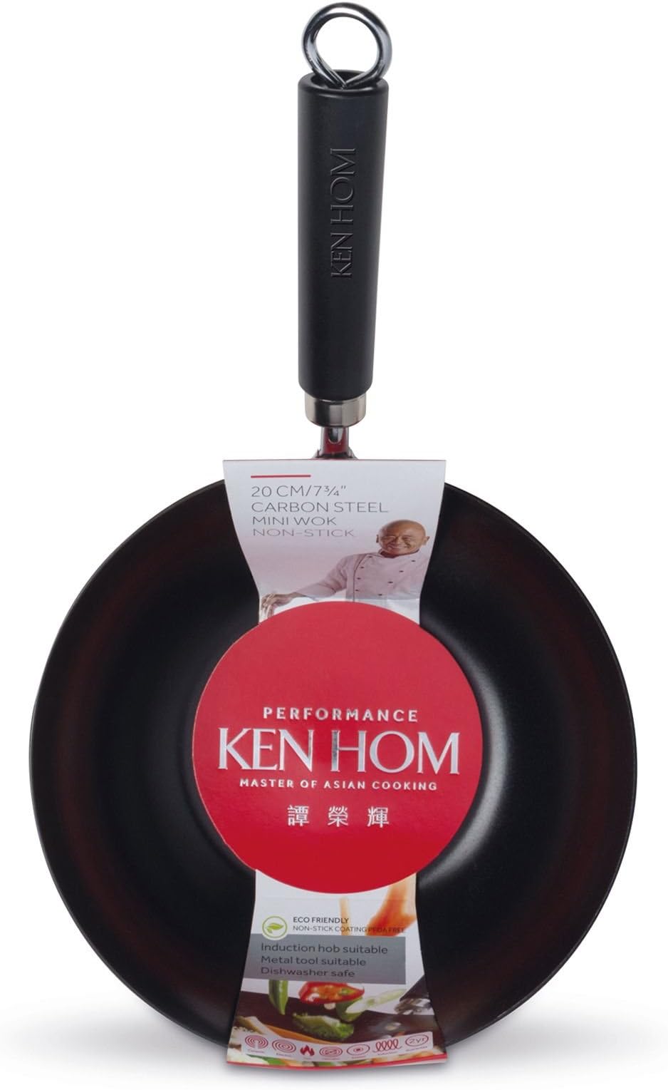 Ken Hom Non-Stick Carbon Steel 'Performance' 20Cm Induction Wok