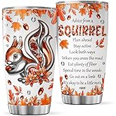 CUBICER Squirrel Coffee Tumbler Jewelry Style Travel Mug With Lid Birthday Gifts For Women Friends Animal Lovers Insulated Cup Stainless Steel Tumblers Hot And Cold Inspirational Quotes