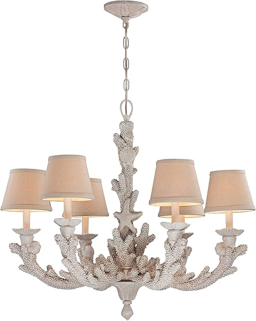 Coral 29 Wide Antique Cottage 6 Light Chandelier Amazon Com