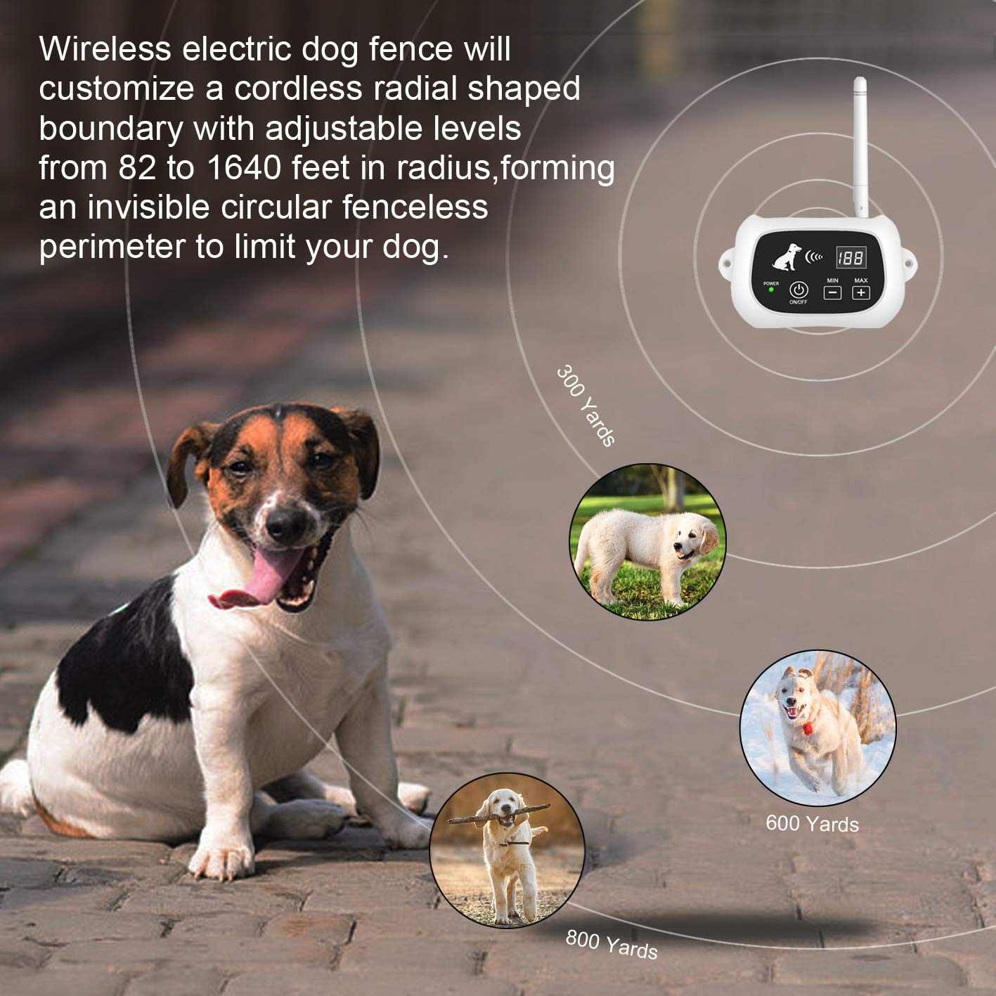 Reviews UTOPB Electric Wireless Dog Fence System for Dog, Pets Dog