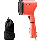 T-fal Pure Pop Vaporizador de ropa Naranja, limpia la ropa, producción de vapor de hasta 20 g/min, elimina pelusas, tejidos d