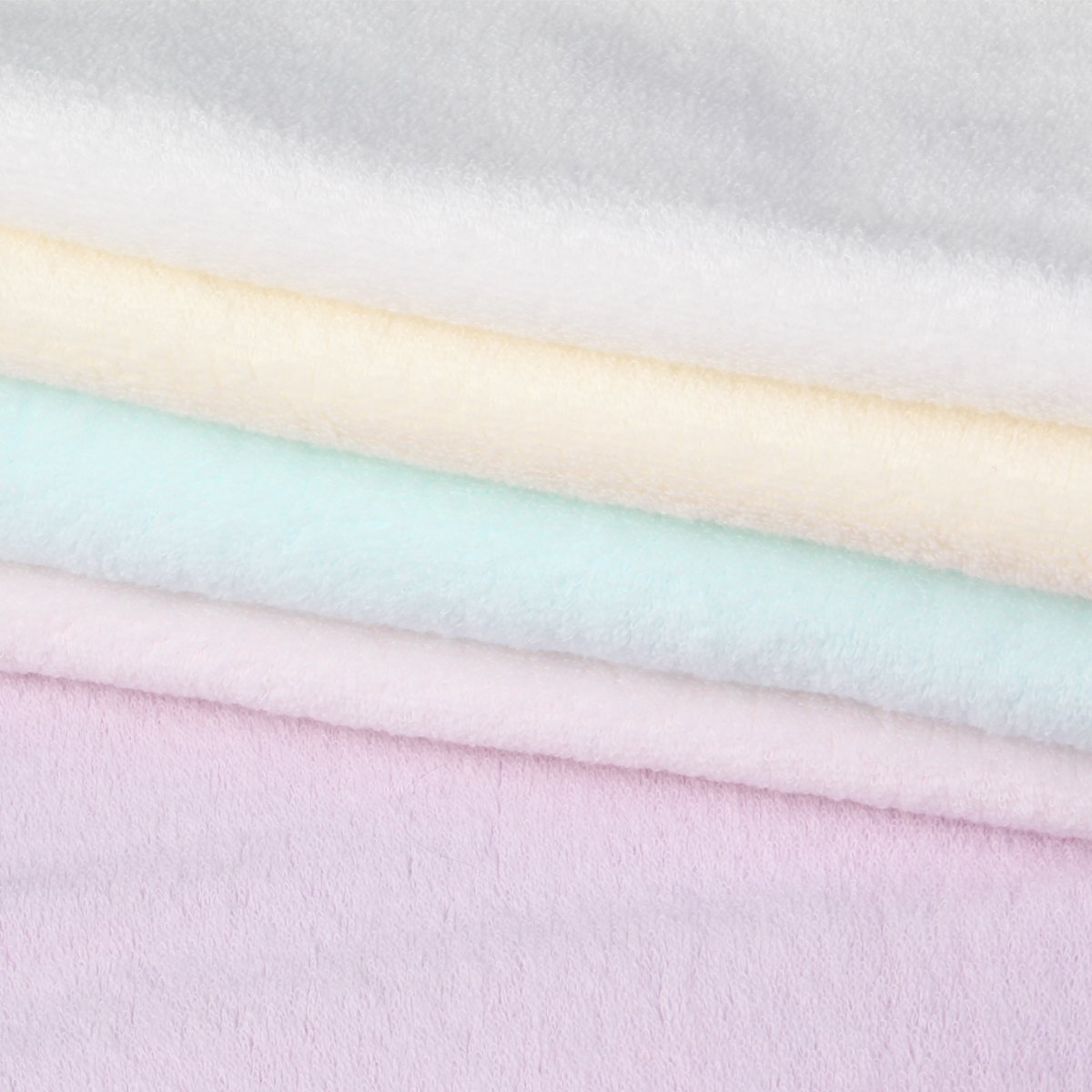 ESSLANDA 100% Cotton 5-Piece Towel Set Ultra Absorbent for Drying & Cleaning (5 Colors)